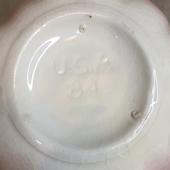 Vintage Hull Pottery Pink Sunglow Basket Butterfly Design - Picture 4 of 13